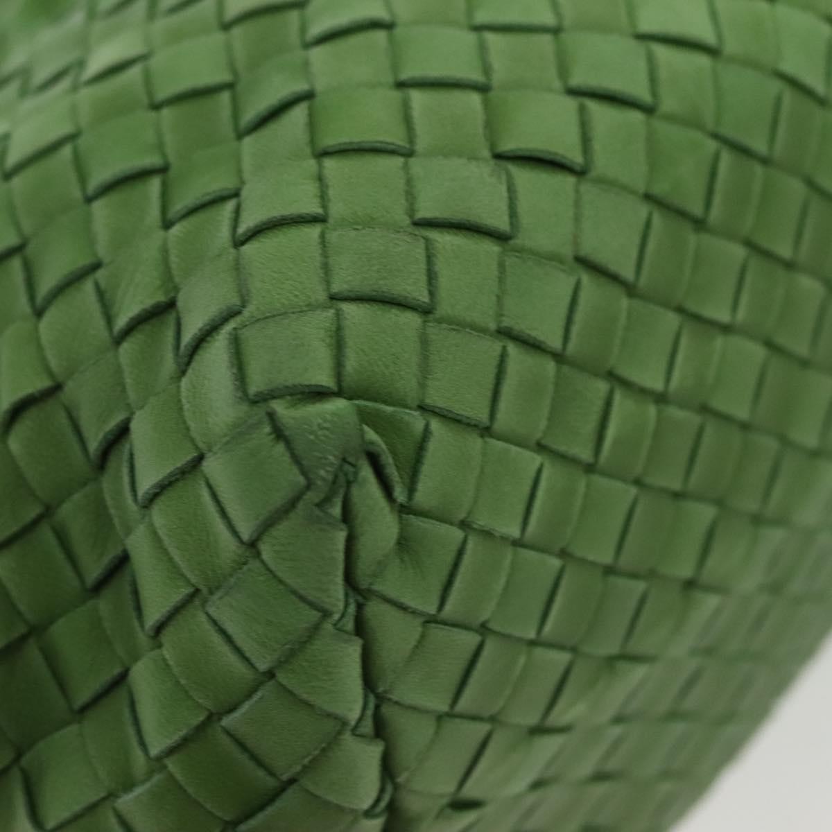 Bottega Veneta Intrecciato Leather, GREEN, LEATHER, Handbag