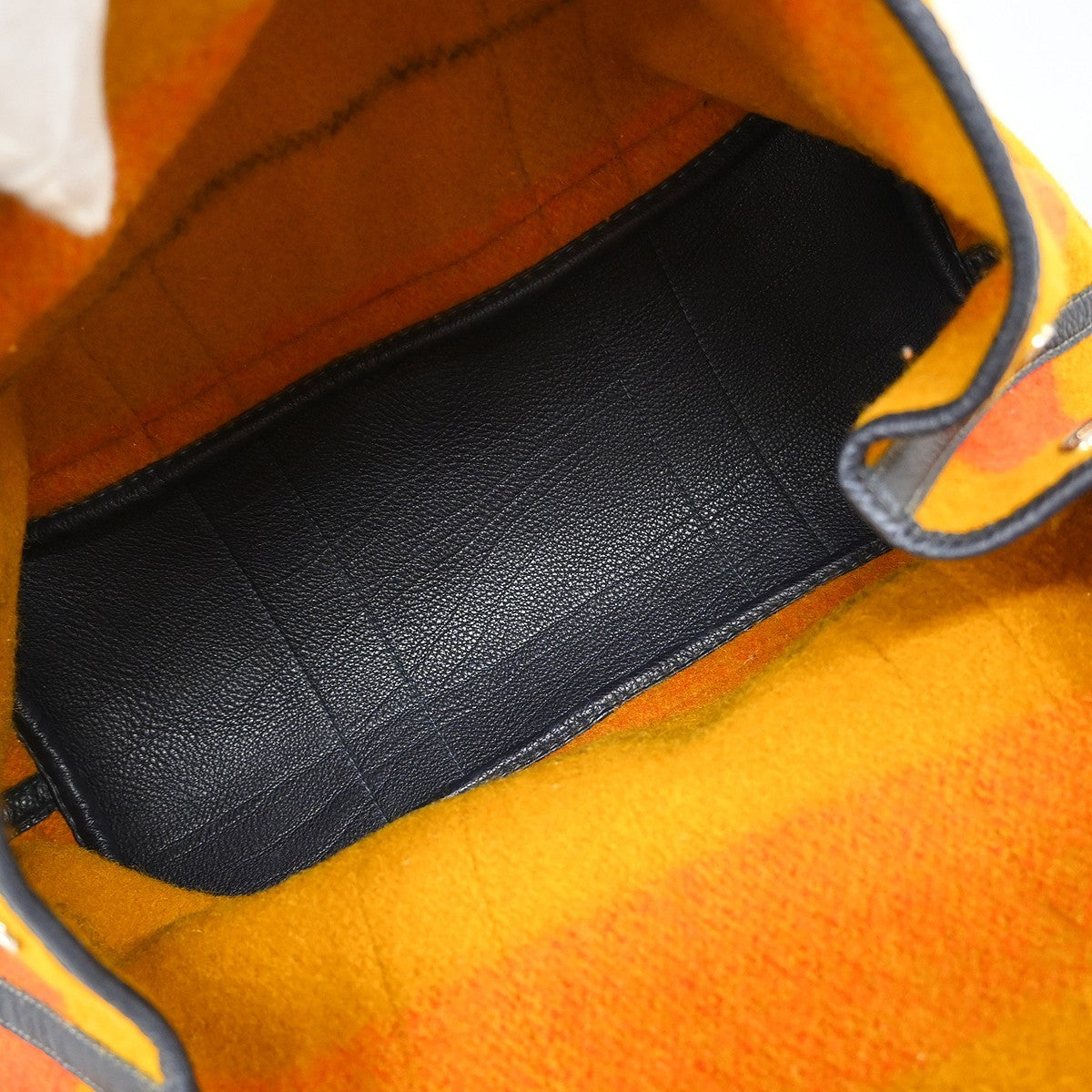 Hermes Garden Party Tote Rocabar and Leather, BROWN, WOOL, Tote bag