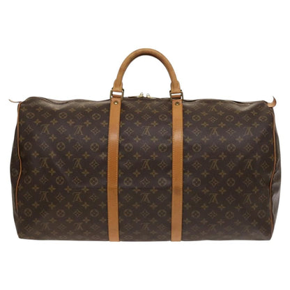 Louis Vuitton Keepall Bag Monogram Canvas, BROWN, CANVAS, Travel bag