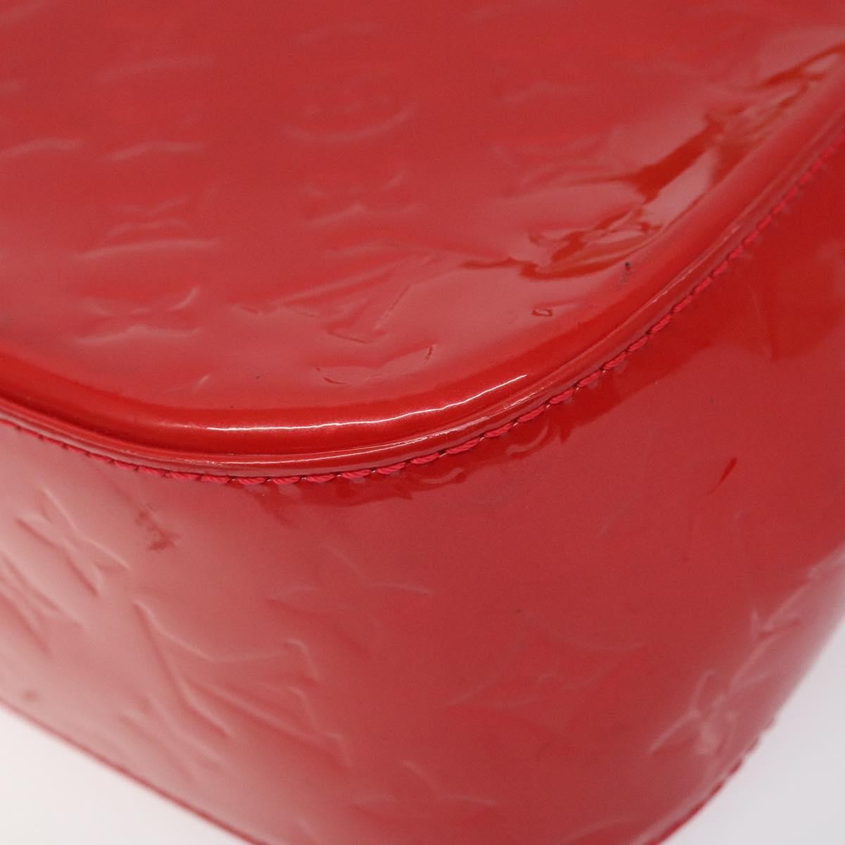 Louis Vuitton Bellflower Handbag Monogram Vernis, RED, PATENT_LEATHER, Shoulder bag