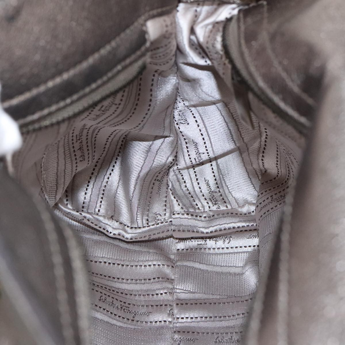 Salvatore Ferragamo Sofia Satchel Leather, SILVER, LEATHER, Handbag