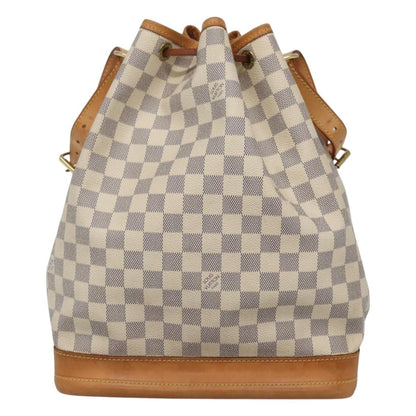 Louis Vuitton Noe Handbag Damier, White, Canvas, Shoulder Bag