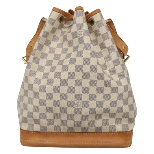 Louis Vuitton Noe Handbag Damier, White, Canvas, Shoulder Bag