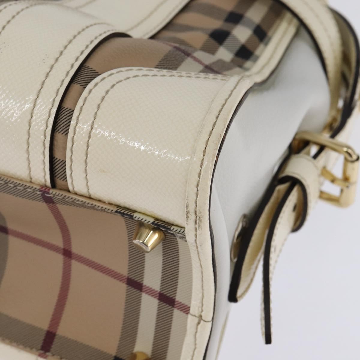 Burberry Minford Satchel Haymarket Coated Canvas, BEIGE, CANVAS, Tote bag