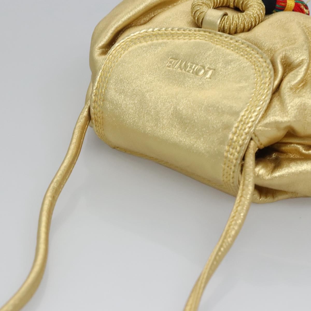 Loewe Vintage Crossbody Leather, GOLD, LEATHER, Shoulder bag