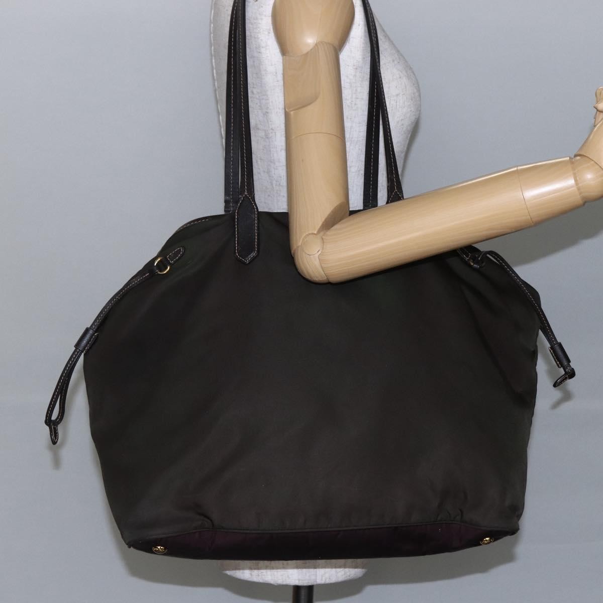 Prada Open Tote Tessuto, Khaki, Nylon, Tote Bag