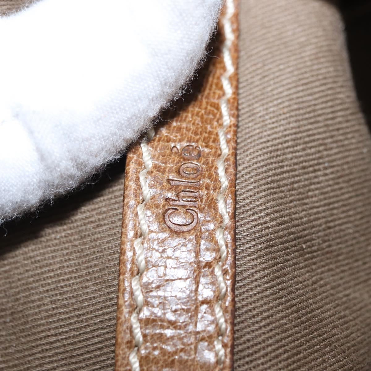 Chloe Harley Handbag Canvas with Leather, BEIGE, CANVAS, Handbag