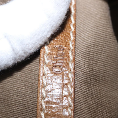 Chloe Harley Handbag Canvas with Leather, BEIGE, CANVAS, Handbag