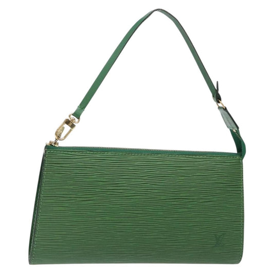 Louis Vuitton Pochette Accessoires Epi Leather, GREEN, LEATHER, Clutche & pouche