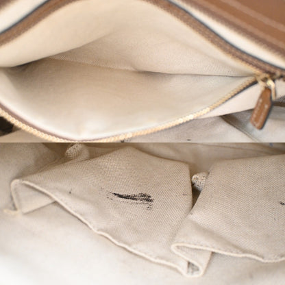 Gucci Bree Convertible Tote GG Canvas with Leather, BEIGE, CANVAS, Tote bag