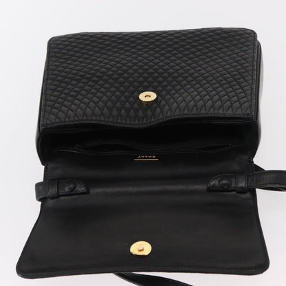 Bally Vintage Handbag Quilted Leather, BLACK, LEATHER, Handbag