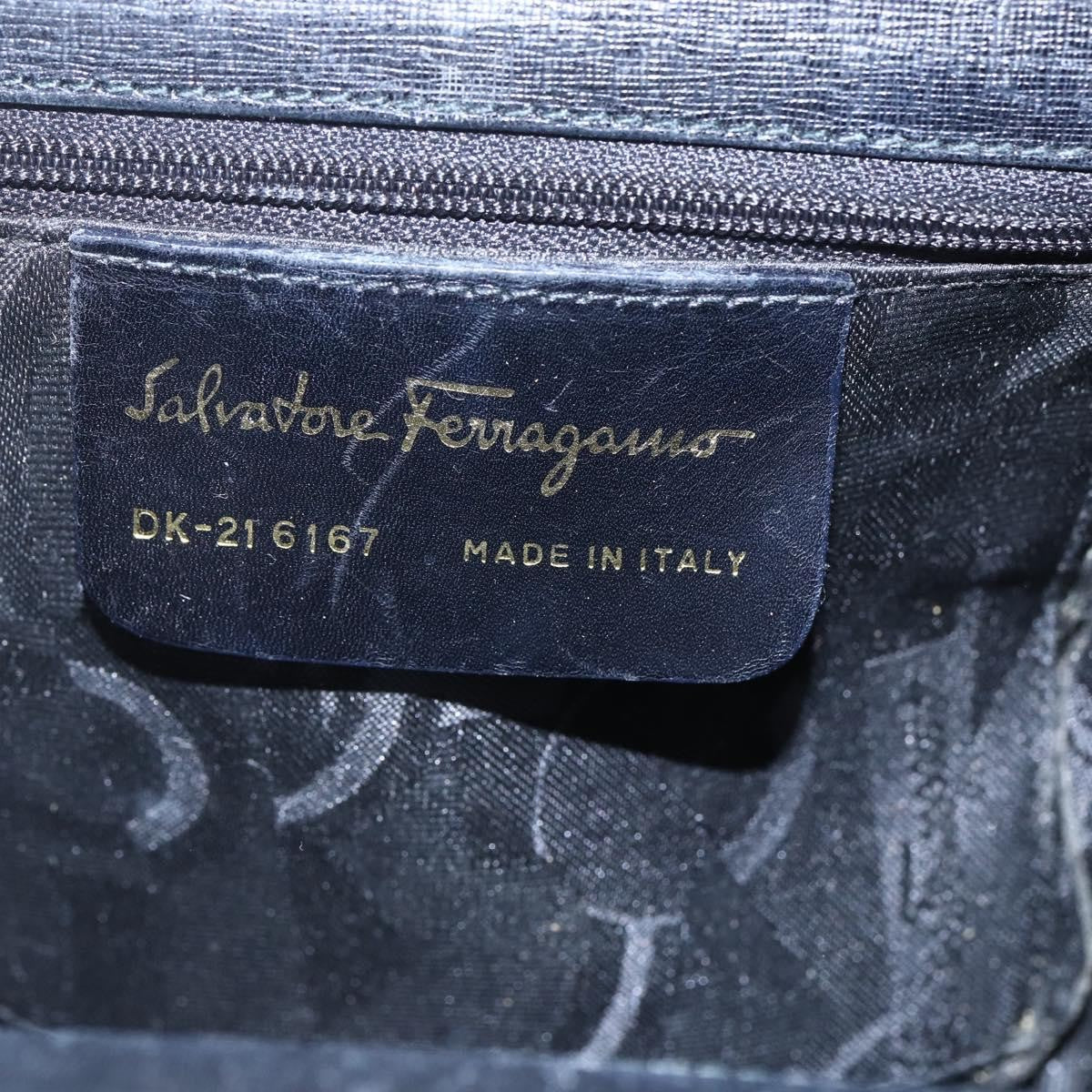 Salvatore Ferragamo Vintage Shoulder Bag Leather, BLACK, LEATHER, Shoulder bag
