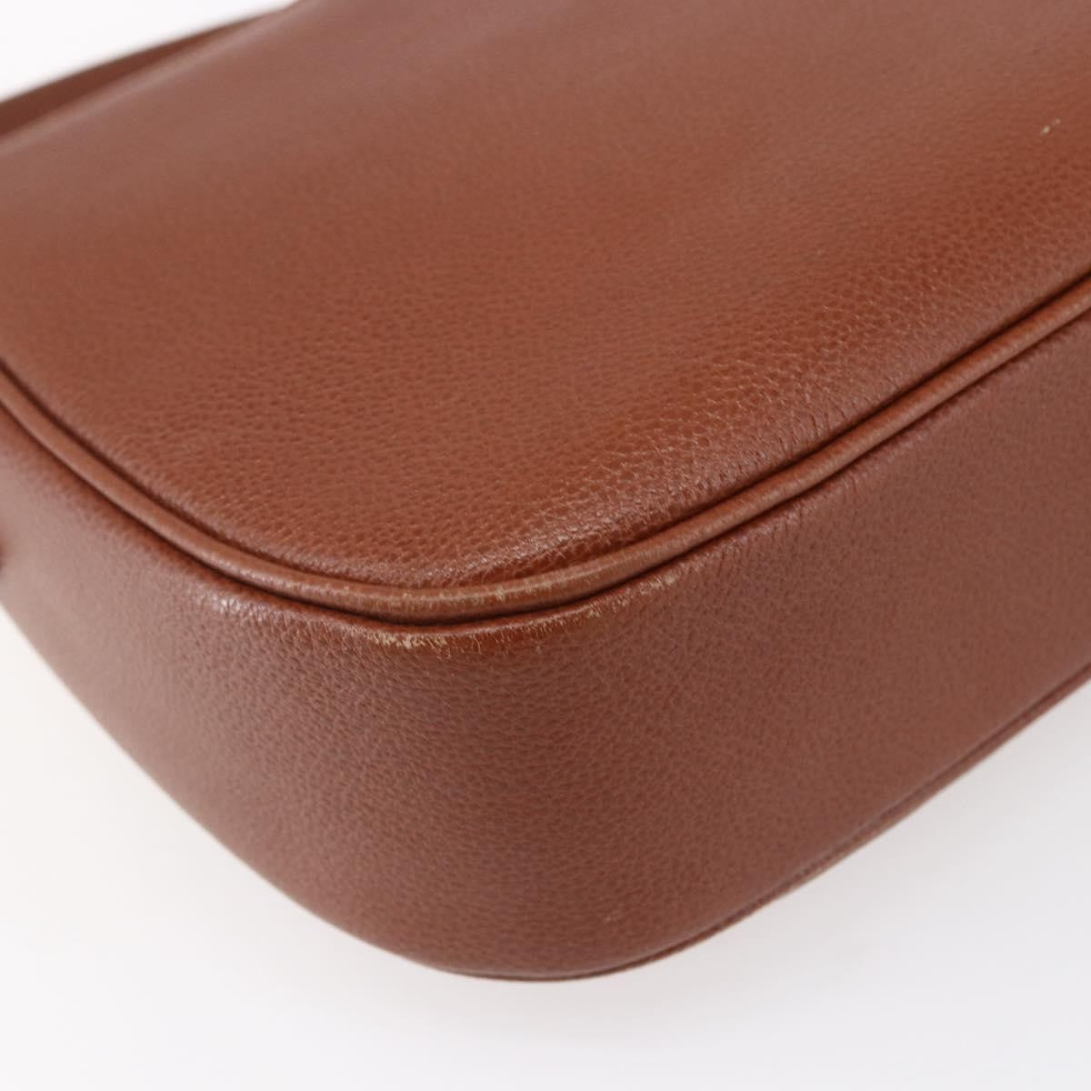 Saint Laurent Vintage Shoulder Bag Leather, BROWN, LEATHER, Shoulder bag