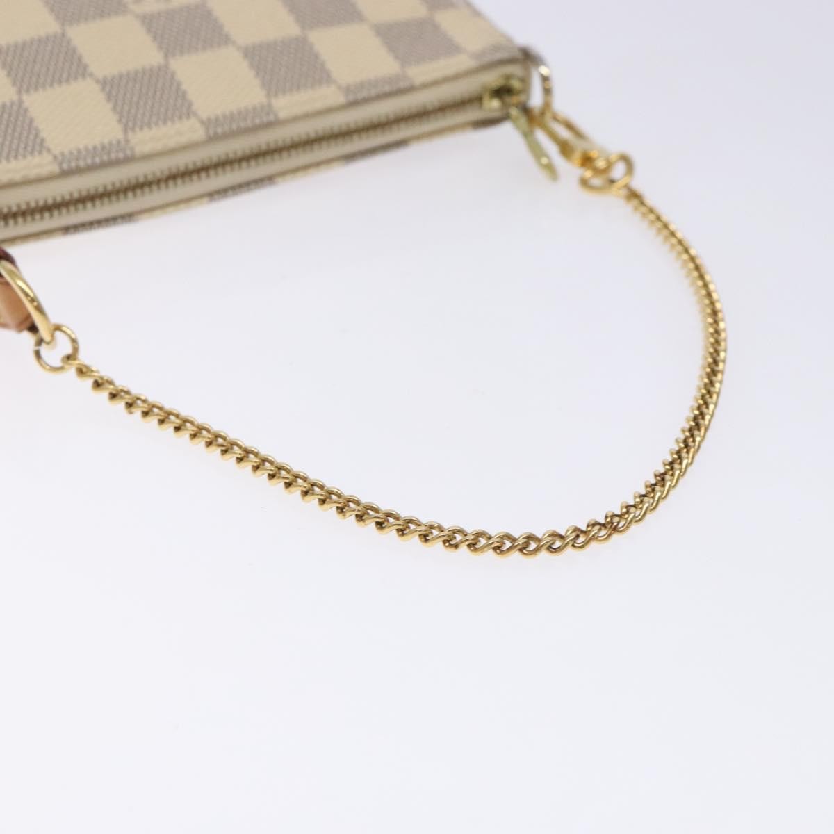 Louis Vuitton Pochette Accessoires Damier, WHITE, CANVAS, Clutche & pouche