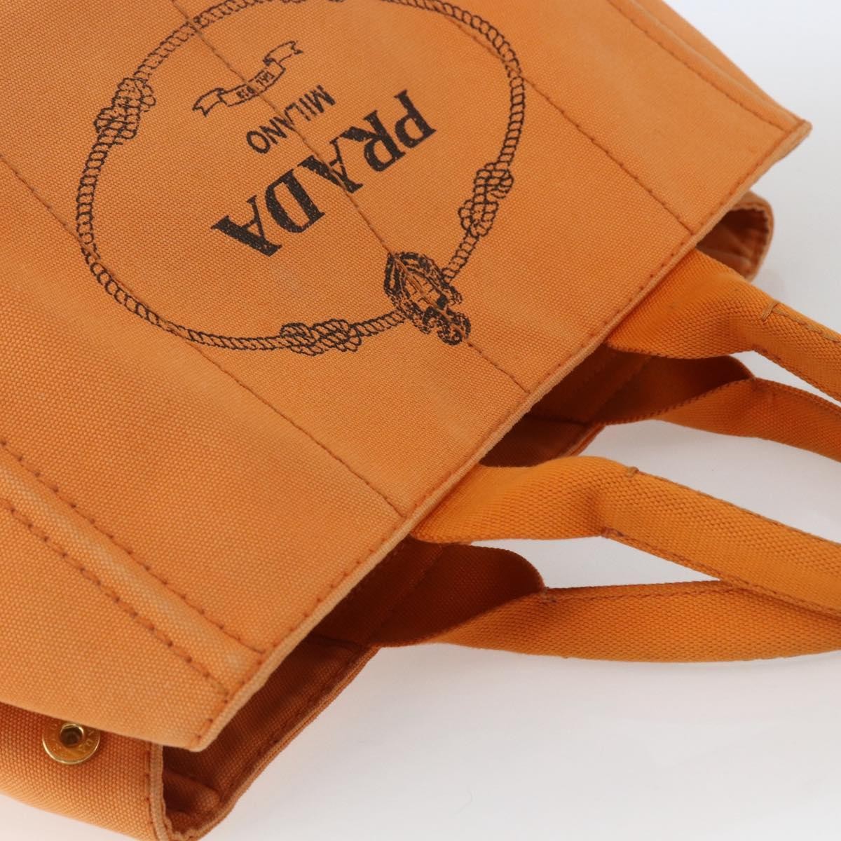 Prada Canapa Tote Canvas, ORANGE, CANVAS, Tote bag