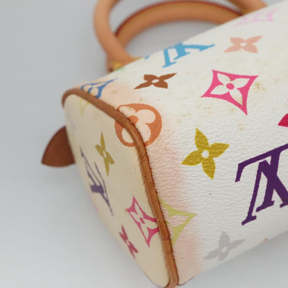 Louis Vuitton Speedy Mini HL Handbag Monogram Multicolor, WHITE, CANVAS, Handbag