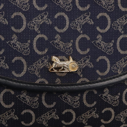 Celine C Sulky Shoulder bag Canvas, NAVY, CANVAS, Shoulder bag