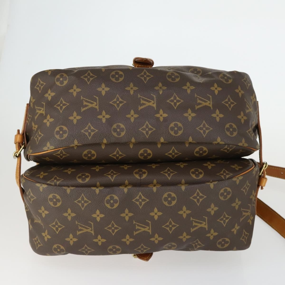 Louis Vuitton Saumur Handbag Monogram Canvas, BROWN, CANVAS, Shoulder bag