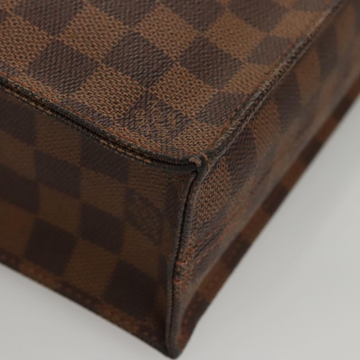 Louis Vuitton Sac Plat Bag Damier, BROWN, CANVAS, Handbag