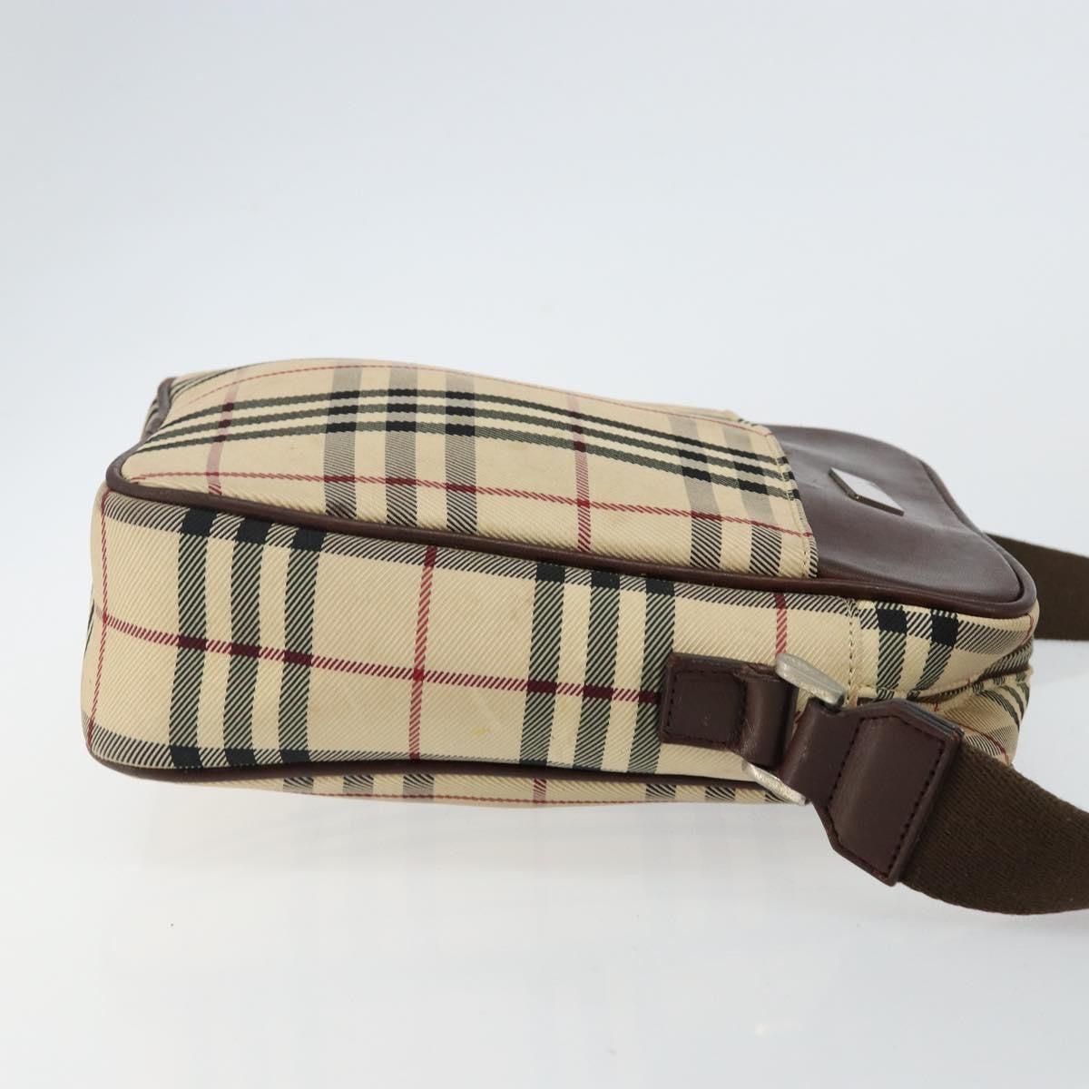 Burberry Zip Messenger Bag Nova check Canvas and Leather, BEIGE, CANVAS, Shoulder bag