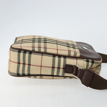 Burberry Zip Messenger Bag Nova check Canvas and Leather, BEIGE, CANVAS, Shoulder bag