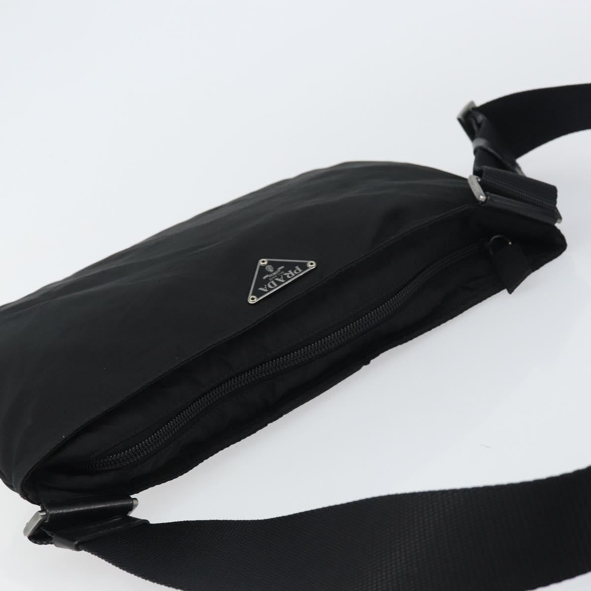 Prada Flat Messenger Bag Tessuto, BLACK, NYLON, Shoulder bag