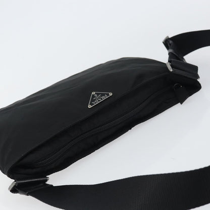 Prada Flat Messenger Bag Tessuto, BLACK, NYLON, Shoulder bag