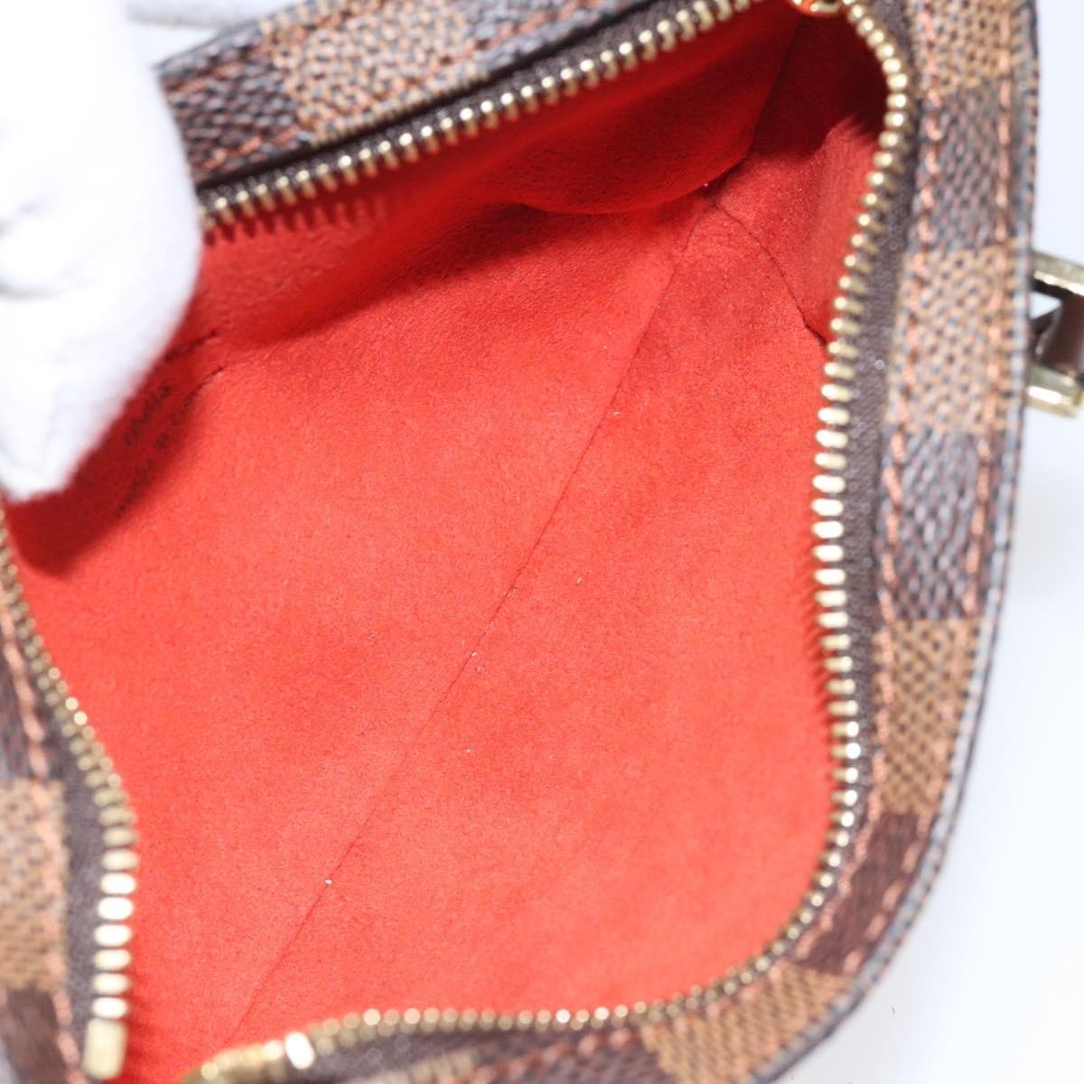 Louis Vuitton Manosque Pochette Damier, BROWN, CANVAS, Clutche & pouche