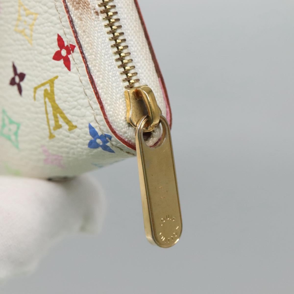 Louis Vuitton Porte-Monnaie Zippy Wallet Monogram Multicolor, White, Canvas, Wallet