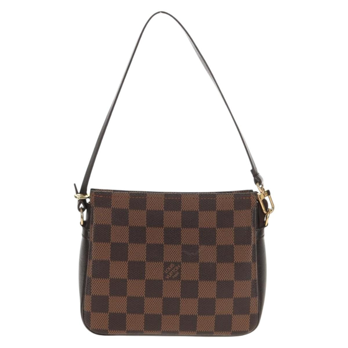 Louis Vuitton Trousse Make Up Bag Damier, BROWN, CANVAS, Clutche & pouche