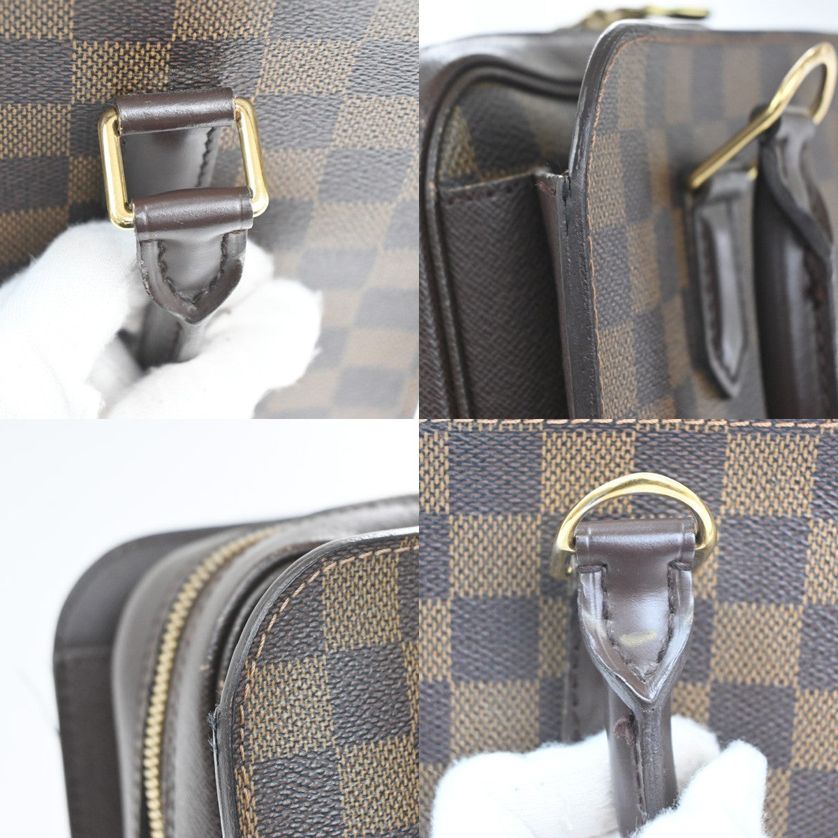 Louis Vuitton Triana Bag Damier, Brown, Canvas, Handbag