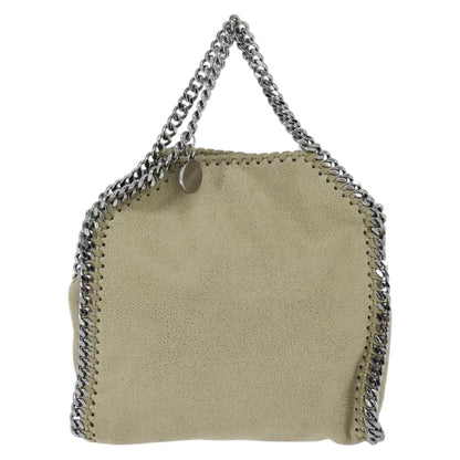 Stella McCartney Falabella Fold Over Bag Shaggy Deer, BEIGE, POLYESTER, Shoulder bag