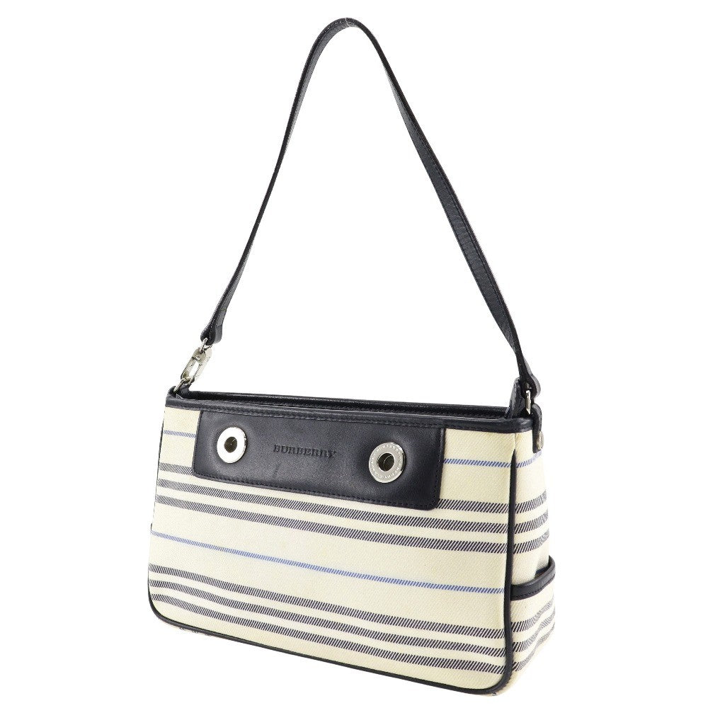 Burberry Vintage Shoulder Bag Canvas, BEIGE, CANVAS, Shoulder bag