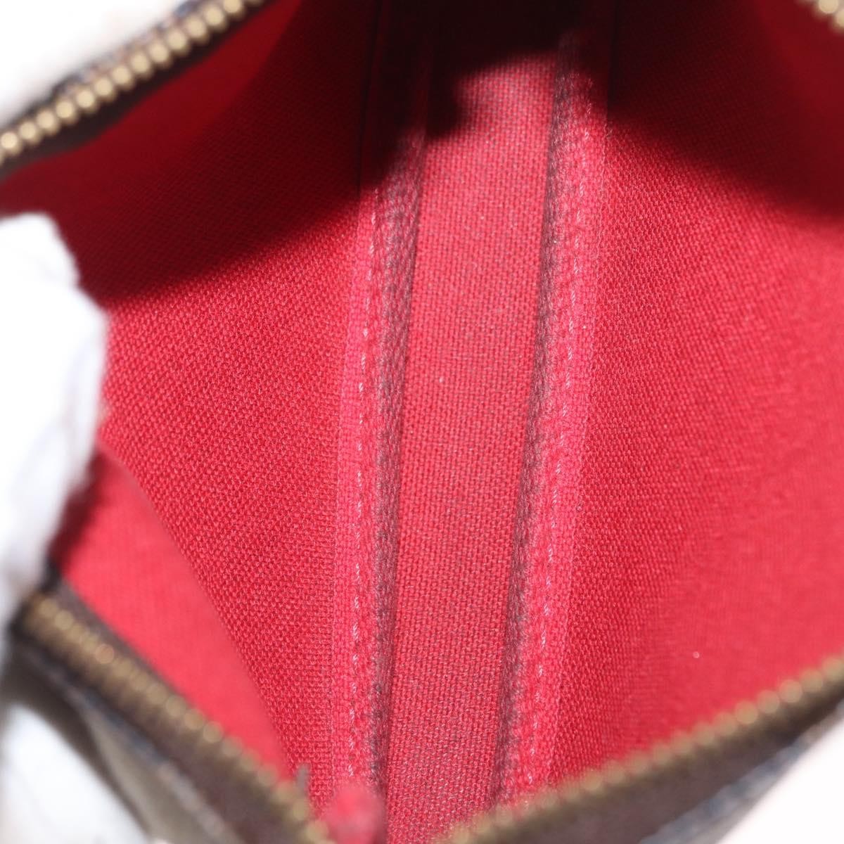 Louis Vuitton Mini pochette accessoires Damier Canvas, BROWN, CANVAS, Clutche & pouche