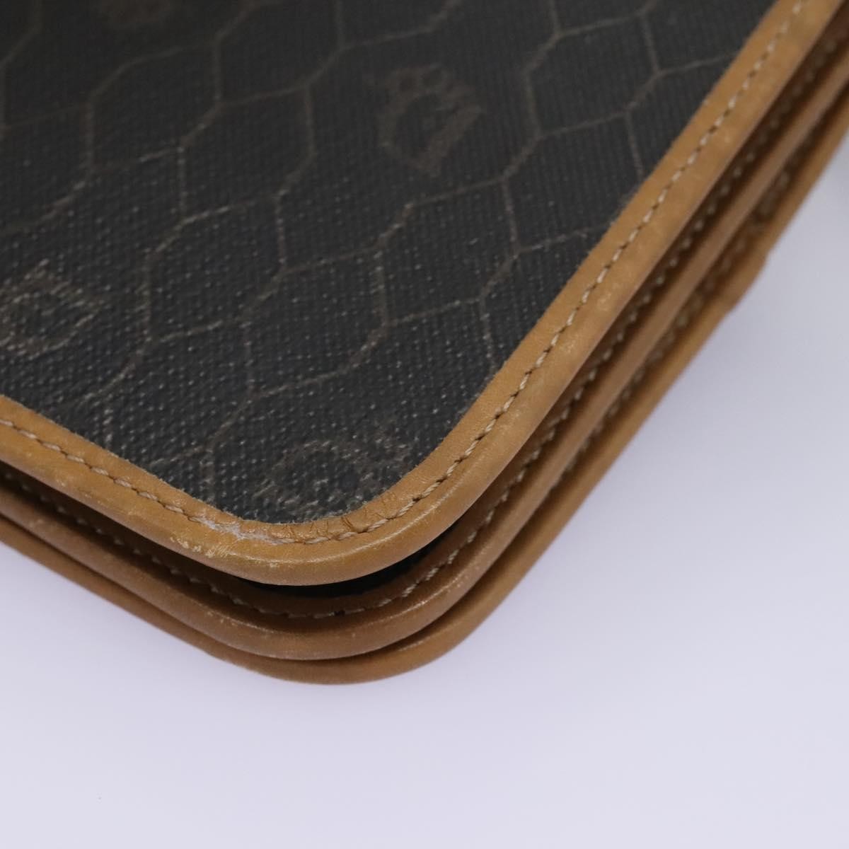 Christian Dior Vintage Honeycomb chain Canvas, BLACK, CANVAS, Handbag