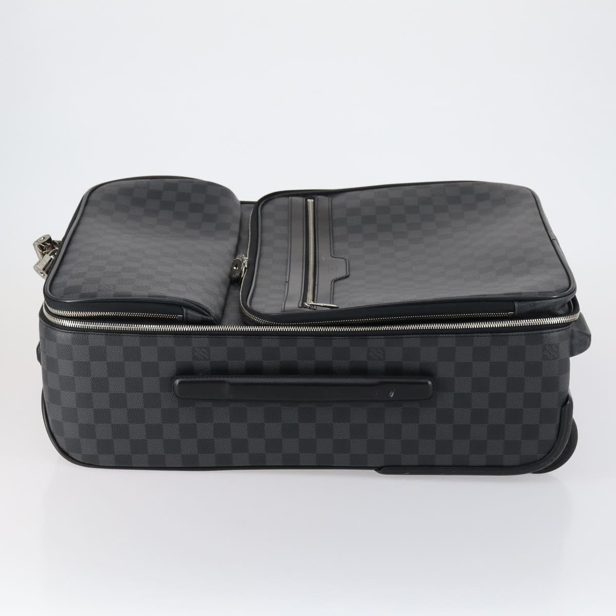 Louis Vuitton Pegase Luggage Damier Graphite, BLACK, CANVAS, Travel bag