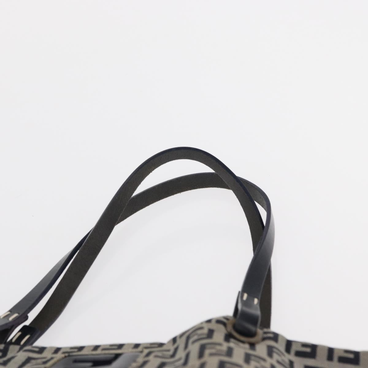 Fendi Shopping Tote Zucchino Canvas, NAVY, CANVAS, Tote bag