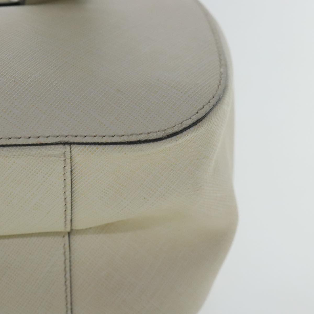 Salvatore Ferragamo Gancini handbag Leather, WHITE, LEATHER, Shoulder bag