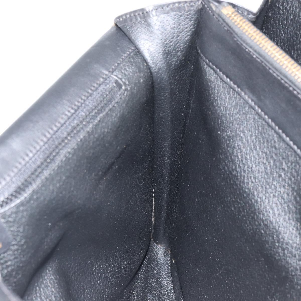 Celine Clutch Bag Leather, BLACK, LEATHER, Clutche & pouche