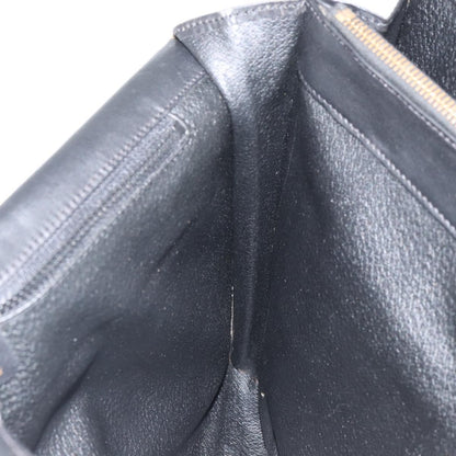 Celine Clutch Bag Leather, BLACK, LEATHER, Clutche & pouche