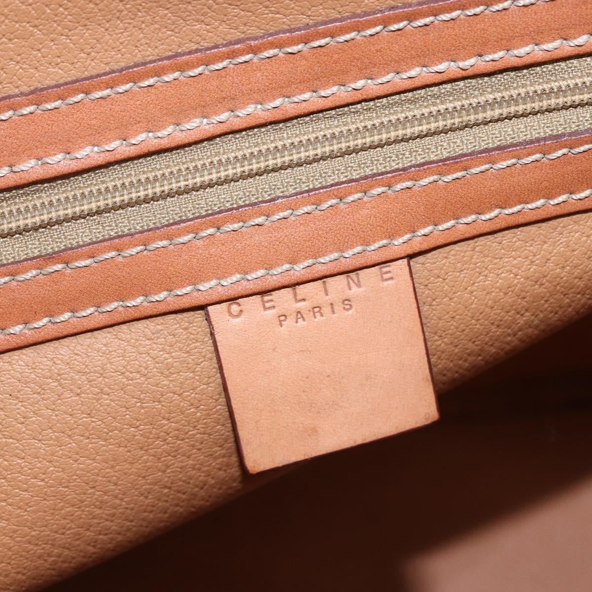 Celine Vintage Macadam Handbag Canvas, BROWN, CANVAS, Handbag