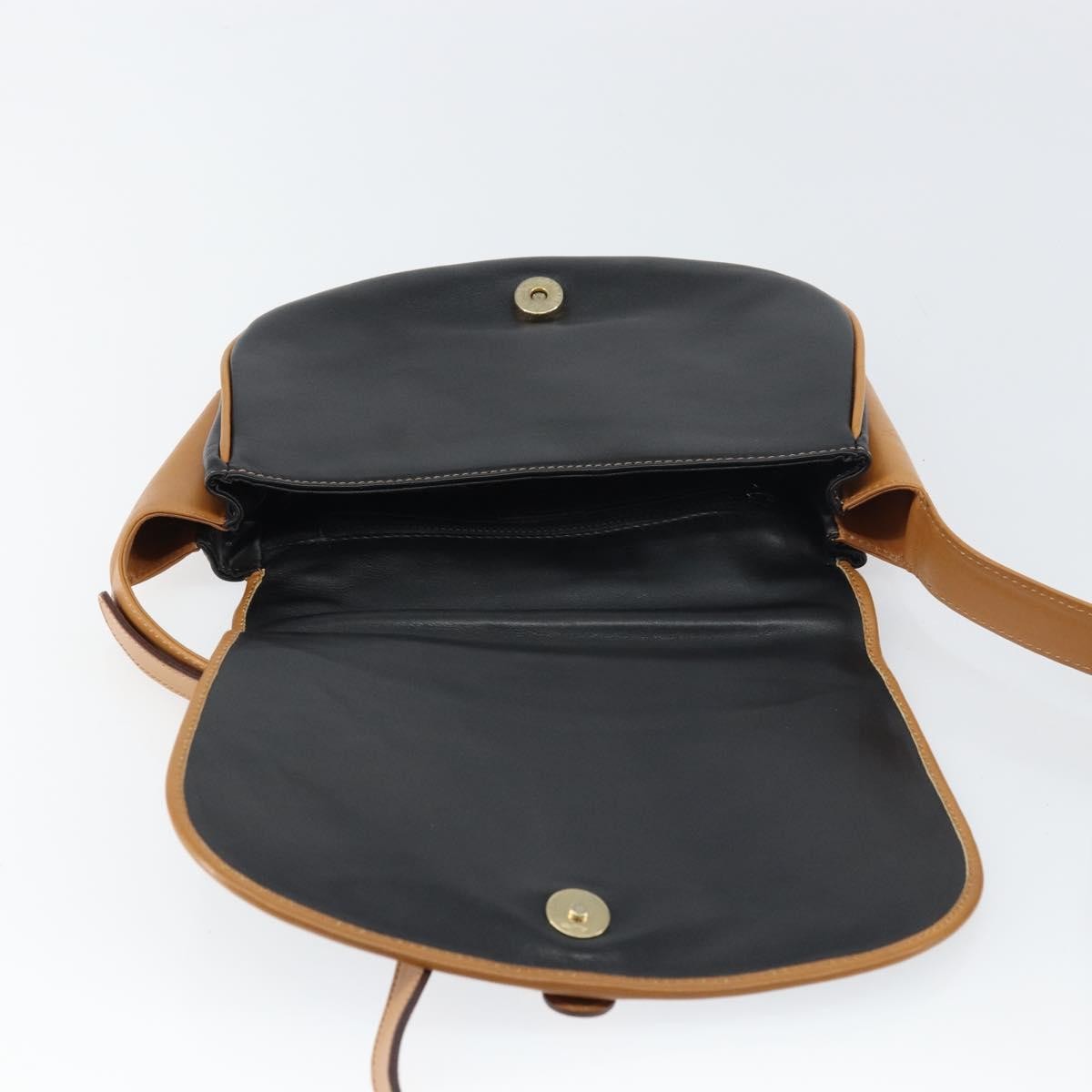 Celine Vintage Shoulder Bag Leather, BLACK, LEATHER, Shoulder bag