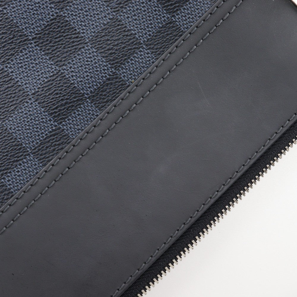 Louis Vuitton Greenwich Messenger Bag Damier Cobalt, BLACK, CANVAS, Shoulder bag