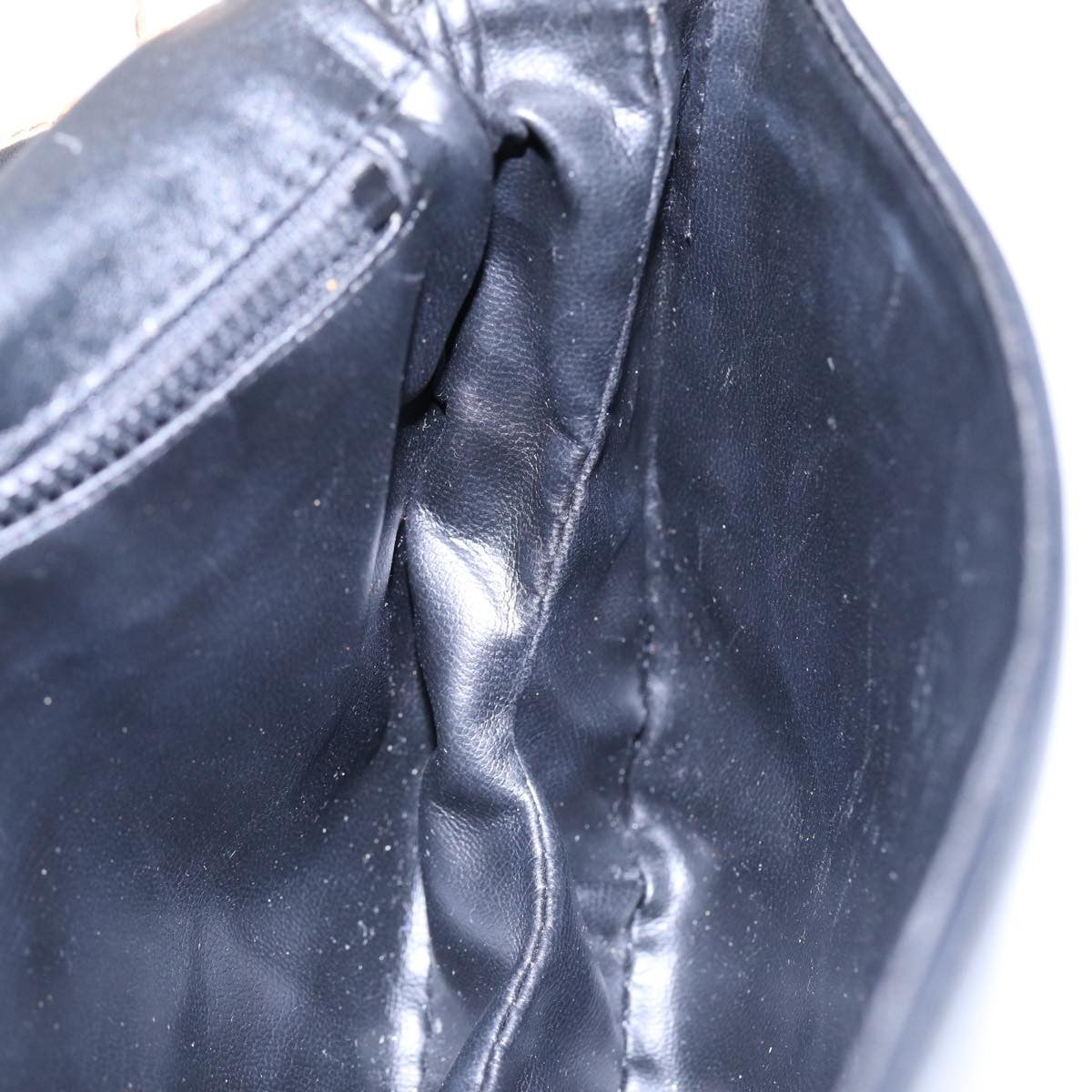 Celine Vintage Macadam Handbag vinyle, BLACK, LEATHER, Shoulder bag