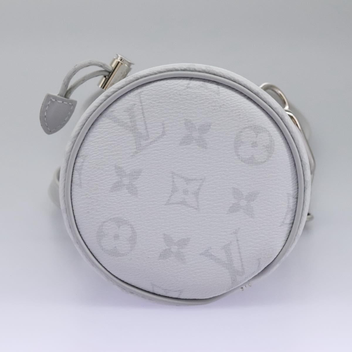 Louis Vuitton Chalk Nano Bag Limited Edition Logo Story Monogram Canvas, Gray, Canvas, Clutch