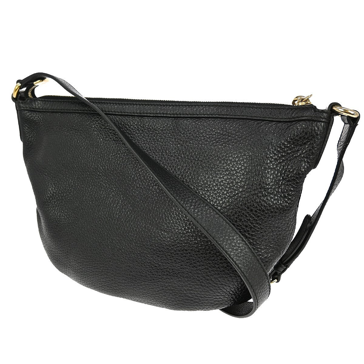 Gucci Soho Messenger Bag Leather, BLACK, LEATHER, Shoulder bag