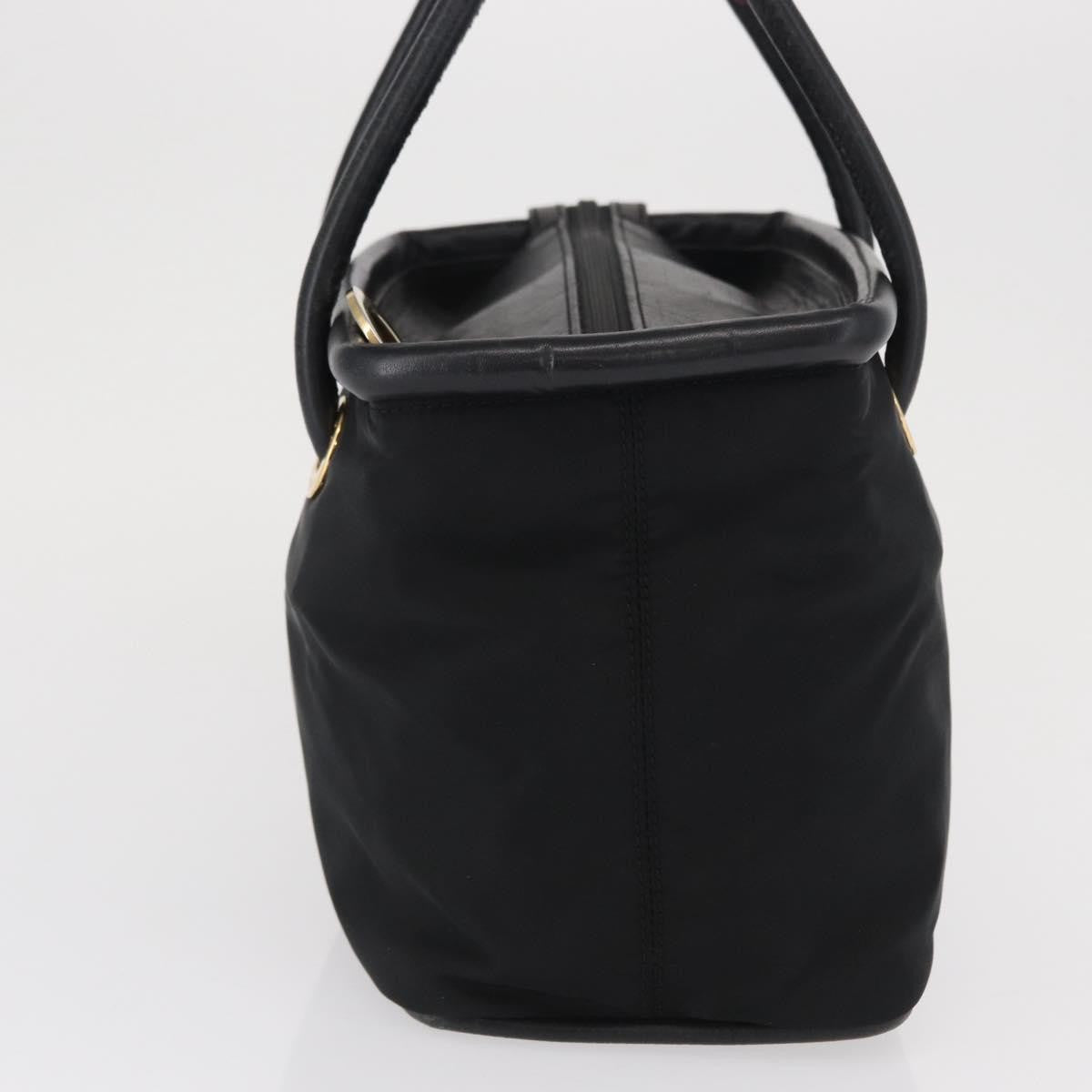 Celine Circle Logo Handbag Nylon, BLACK, NYLON, Handbag