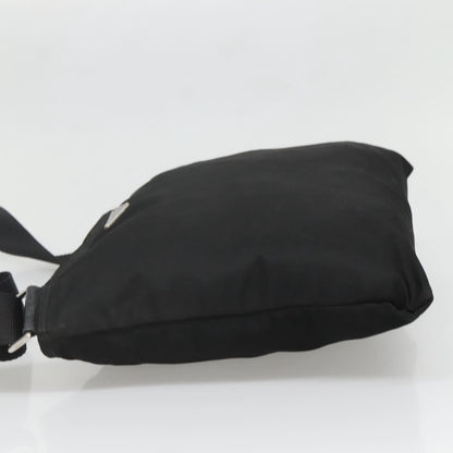 Prada Flat Messenger Bag Tessuto, Black, Nylon, Shoulder Bag