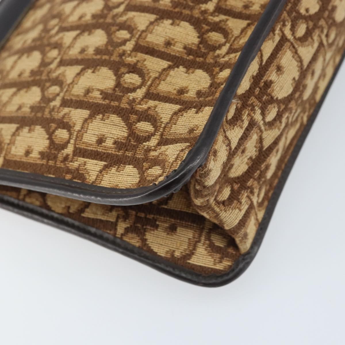 Christian Dior Vintage Trotter Pouch Canvas, BROWN, CANVAS, Clutche & pouche