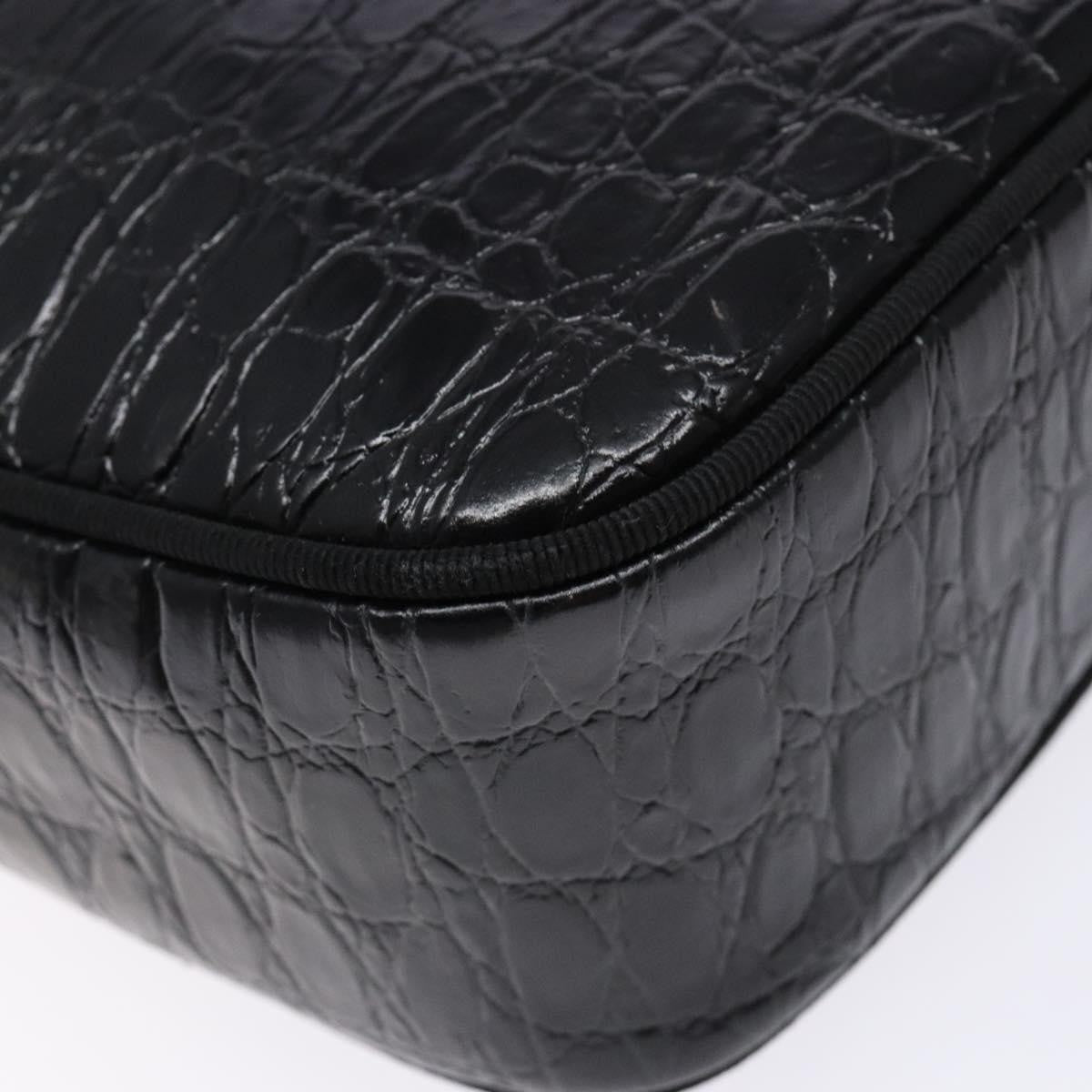 Salvatore Ferragamo Vala Shoulder Bag Leather, BLACK, LEATHER, Shoulder bag